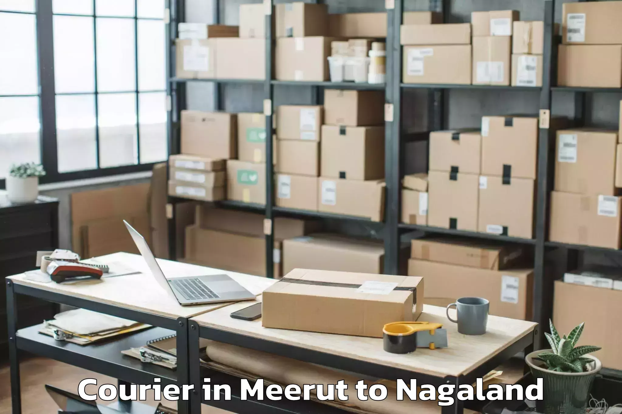 Easy Meerut to Jalukie Courier Booking